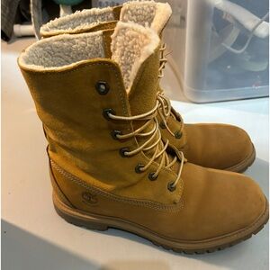 TIMBERLAND WOMENS TIMBERLAND AUTHENTIC TEDDY FOLD WATERPROOF BOOTS